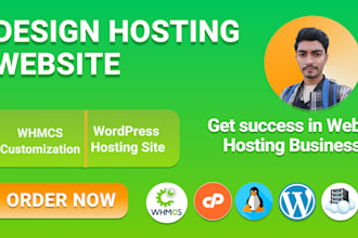 setup whmcs and design hosting website