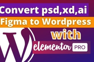 convert psd to wordpress, xd, ai, figma sketch to wordpress