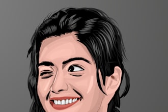 do vector art portrait