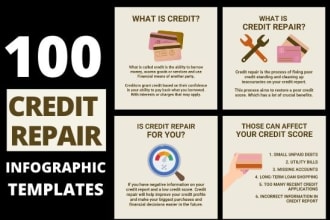 design credit repair tips infographics for instagram