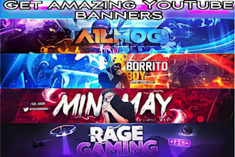 design an outstanding youtube banner or yt channel art