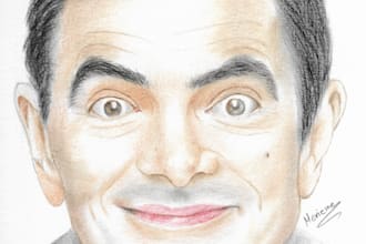 draw a realistic color pencil portrait