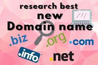 find 10 unique business names with domain for your business