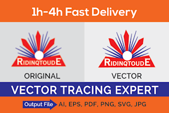 redraw, vectorize, convert logo or image to vector