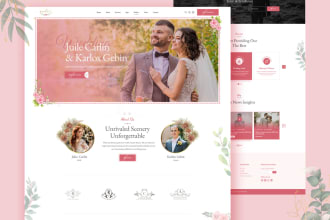 do eye catching web wedding template design