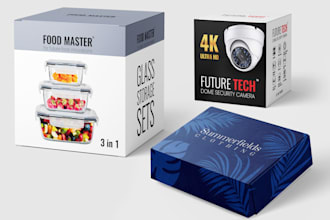 do product label and box packaging design