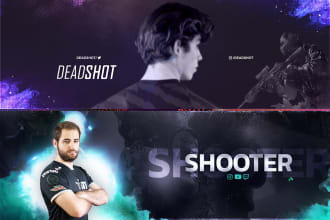 design esports gaming banner for twitter youtube and twitch