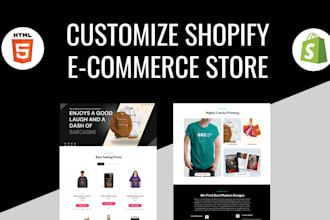 help you in customizing shopify ecommerce products website