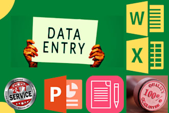 do data entry, web research and copy paste work in excel