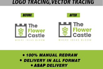 vectorize logo, redraw and vectorize image