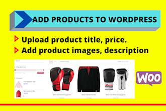 add products to your wordpress, woocommerce site