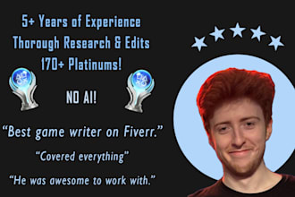 write a trophy guide to help you complete your games
