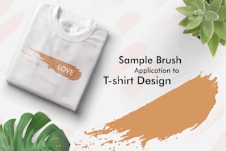 make a handmade horizontal one stroke brush effect
