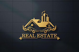do modern luxury real estate, construction   logo in 24 hour