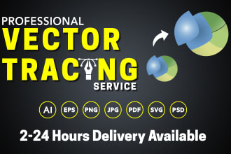 recreate,resize,trace edit your logo or image into vector
