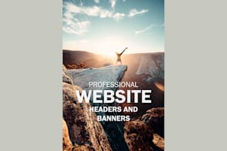 design professional website banners or headers