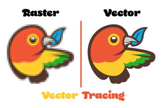 do vector tracing convert to vector redraw logo for you