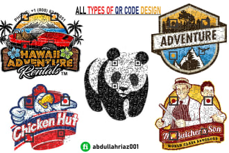create all type of custom, dynamic qr code design with logo