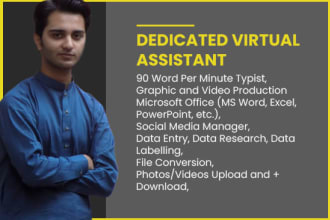be your dedicated virtual assistant for 3 hours