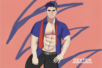 draw bara, gay, yaoi nsfw for 5 dollars