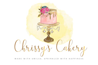 do royal watercolor cakes,cupcake with stand logo for you