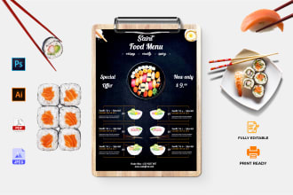 do modern restaurant menu or food menu design