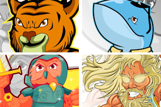 do amazing mascot, character or cartoon logo