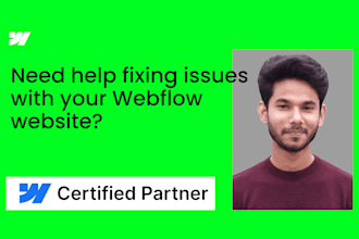 fix webflow website issues, add custom pages and custom code