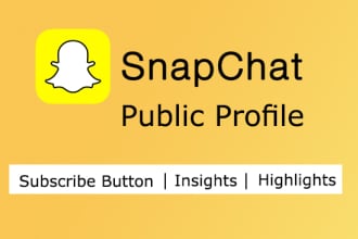 create your snapchat public profile with subscribe button