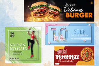 design website banner facebook banner youtube banner banner ads rollup banner