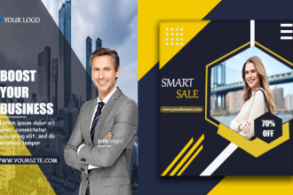 design HQ web banners, slider, social banners to promote your business