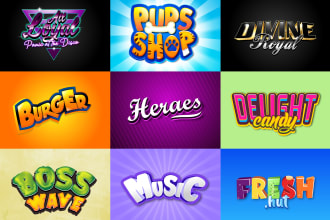 design script, text or typography logo