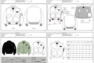 create factory support fashion tech packs and flats desgins