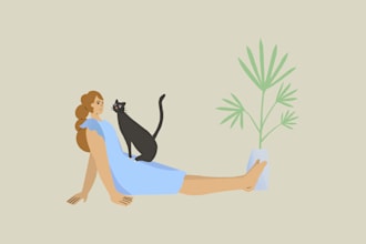 create simple illustration for business