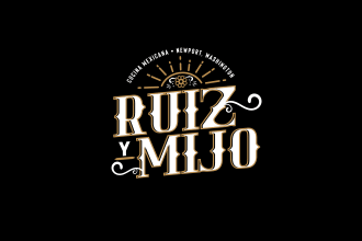 custom vintage logo, emblem, typography and illustration