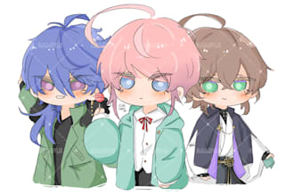 draw a cute halfbody chibi for you