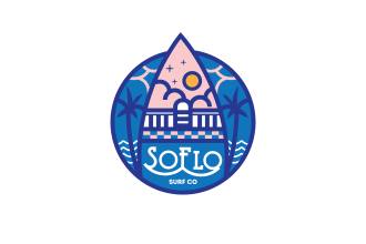 customize logo design with modern line art, art deco style