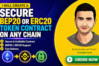 create a secure bep20 or erc20 token contract on any chain