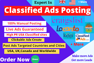 do manually classified ads posting in high ranking USA sites