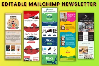 design changeable mailchimp newsletter template in 12 hours