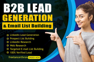 do perfect b2b lead generation, linkedin lead and find contact email