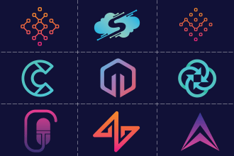 do modern minimalist startup crypto logo design