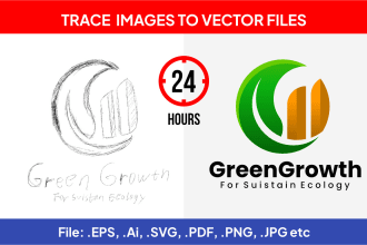 redraw, vector tracing your image and sketch