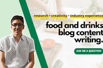 write SEO friendly engaging food blogs