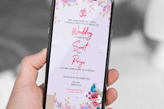 design indian wedding invitation video