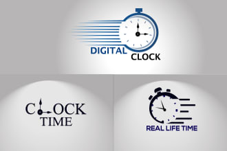 design a unique watch or clock logo