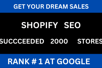 do shopify seo for  shopify sales, traffic and google rankings