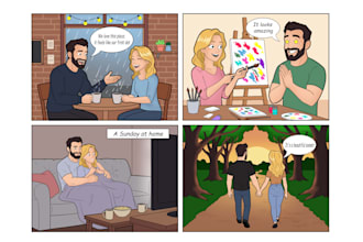 create a personalized comic strip for you in a cartoon style