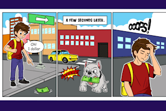 draw a custom cartoon comic strip for you