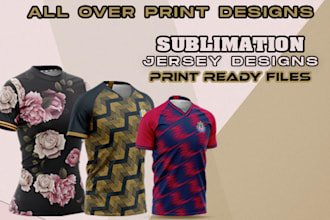 design all over print sublimation jersey and uniform designs